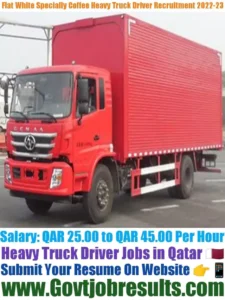 Flat White Specialty Coffee Heavy Truck Driver Recruitment 2022-23