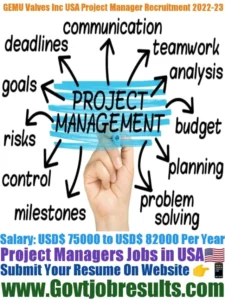 GEMU Valves Inc USA Project Manager Recruitment 2022-23