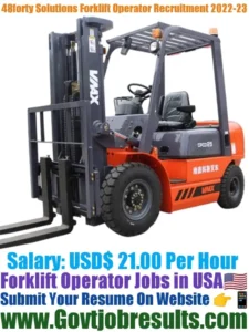 48forty Solutions Forklift Operator Recruitment 2022-23