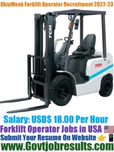 ShipMonk Forklift Operator Recruitment 2022-23