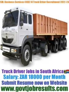 JSM Business Services CODE 14 Truck Driver Recruitment 2022-23