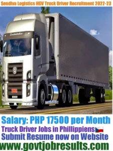 Sendiva Logistics Corporation HGV Truck Driver Recruitment 2022-23 
