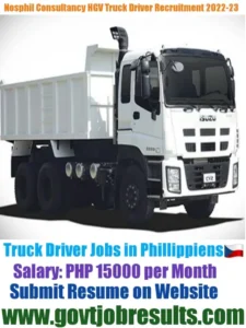 Nosphil Consultancy HGV Truck Driver Recruitment 2022-23