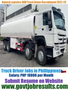 Natural Logistics HGV Truck Driver Recruitment 2022-23
