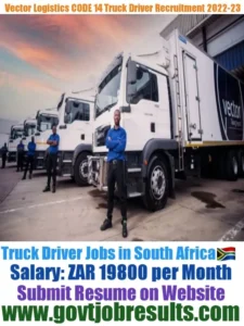 Vector Logistics CODE 14 Truck Driver Recruitment 2022-23