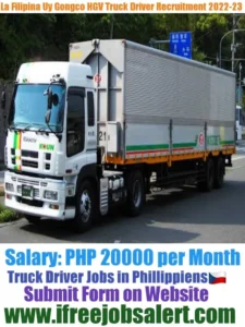 la Filipina uy gongco Group Truck Driver Recruitment 2022-23