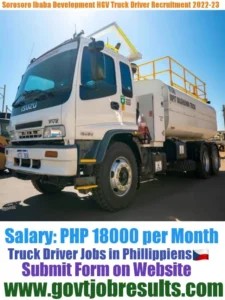 Sorosoro lbaba Development HGV Truck Driver Recruitment 2022-23