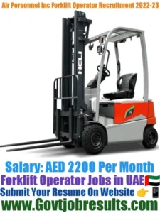Air Products Inc Forklift Operator Recruitment 2022-23