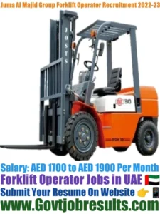 Juma Al Majid Group Forklift Operator Recruitment 2022-23