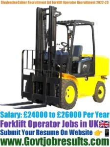 DivalentineCalver Recruitment Ltd Forklift Operator Recruitment 2022-23