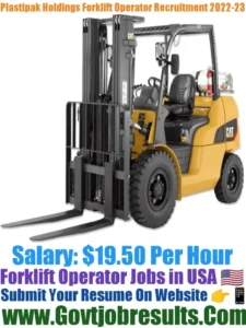 Plastipak Holdings Forklift Operator Recruitment 2022-23