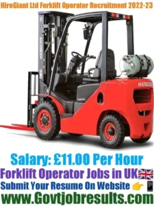 HireGiant Ltd Forklift Operator Recruitment 2022-23