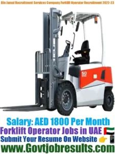 Bin Jamal Recruitment Services Company Forklift Operator Recruitment 2022-23