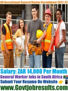 DB Recruitment General Worker Recruitment 2022-23