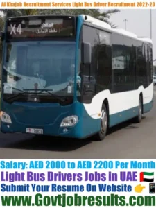 Al Khaja Recruitment Services Light Bus Driver Recruitment 2022-23