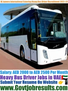 Al Jazeera International Catering Heavy Bus Driver Recruitment 2022-23