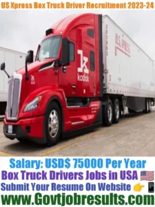 US Xpress Box Truck Driver Recruitment 2023-24