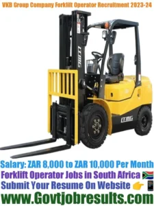 VKB Forklift Operator Recruitment 2023-24