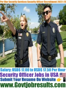 Per Mar Security Services Security Officer Recruitment 2022-23