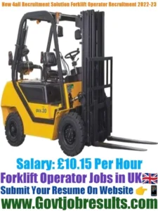 New 4all Recruitment Solution Forklift Operator Recruitment 2022-23
