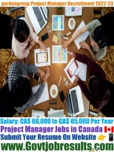 gordongroup Project Manager Recruitment 2022-23