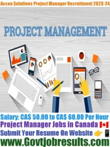 Acceo Solutions Project Manager Recruitment 2023-24