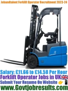 Jobandtalent Forklift Operator Recruitment 2023-24