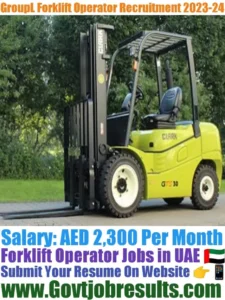 GroupL Forklift Operator Recruitment 2023-24