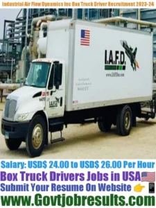 Industrial Air Flow Dynamics Inc Box Truck Driver Recruitment 2023-24