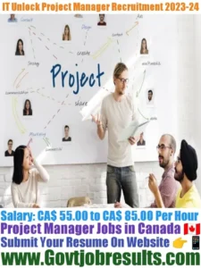 IT Unlock Project Manager Recruitment 2023-24