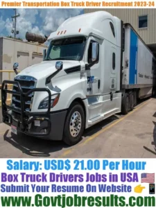 Premier Transportation Box Truck Driver Recruitment 2023-24