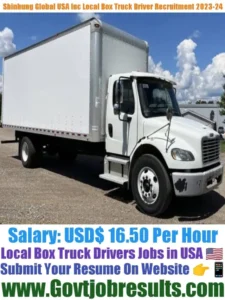 Shinhung Global USA Inc Local Box Truck Driver Recruitment 2023-24