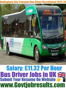 Nottingham City Transport Bus Driver Recruitment 2023-24