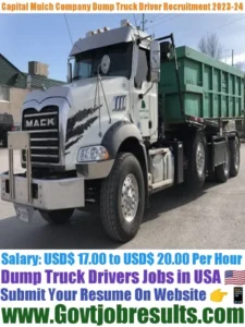 Capital Mulch Company Dump Truck Driver Recruitment 2023-24