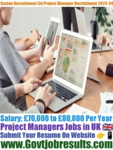 Saxton Recruitment Ltd Project Manager Recruitment 2023-24