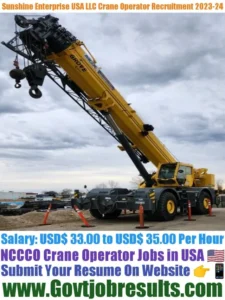 Sunshine Enterprise USA LLC NCCCO Crane Operator Recruitment 2023-24