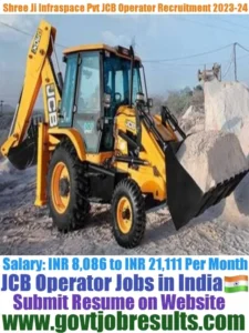 Shree Ji Infraspace Pvt Ltd JCB Operator Recruitment 2023-24