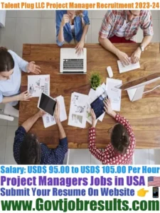 Talent Plug LLC Project Manager Recruitment 2023-24
