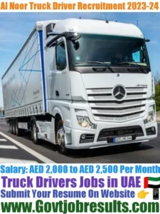 Al Noor Truck Driver Recruitment 2023-24