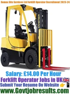 Romax Site Services Ltd Forklift Operator Recruitment 2023-24