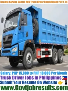 Realme Service Center HGV Truck Driver Recruitment 2023-24