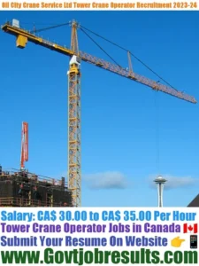Oil City Crane Service Ltd Tower Crane Operator Recruitment 2023-24