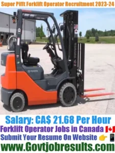 Super Pufft Forklift Operator Recruitment 2023-24