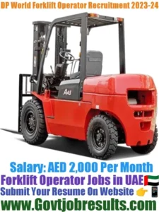 DP World Forklift Operator Recruitment 2023-24