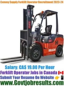 Convoy Supply Forklift Operator Recruitment 2023-24