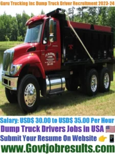 Guru Trucking Services Inc Dump Truck Driver Recruitment 2023-24