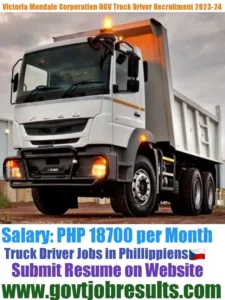 Victoria Mondale Corporation HGV Truck Driver Recruitment 2023-2024