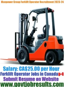 Manpower Group Forklift Operator Recruitment 2023-2024