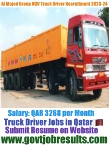 Al Majed Group HGV Truck Driver Recruitment 2023-2024