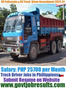RD Policarpio Co HGV Truck Driver Recruitment 2023-2024